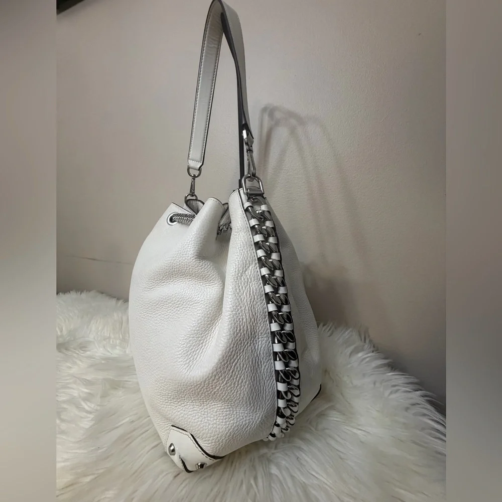 Michael Kors Alanis Small Pebbled Leather Bucket Bag